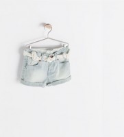 bermuda denim cinturón 